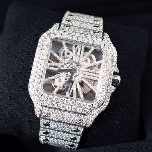 Cartier Santos WHSA0007 Skeleton - Bussed Down
