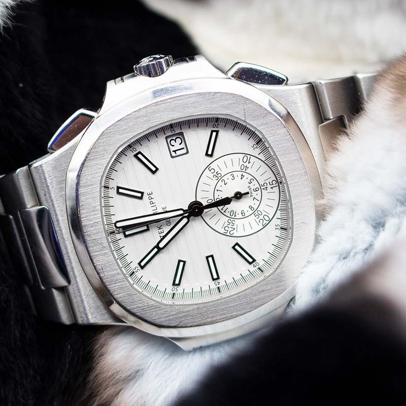 nan patek philippe 5980 1a nautilus white dial - product image from Imperial Time UK Ltd