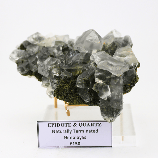 Epidote & Quartz Naturally Terminated Himalayas 329g