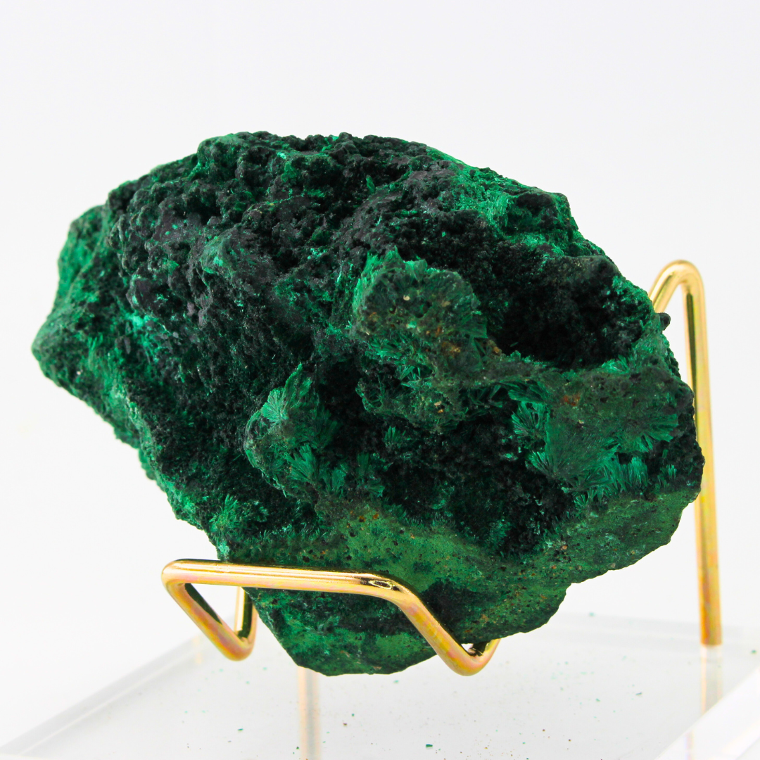 Malachite Goede With Calcite Zambia 367 Natural Mineral Specimen Fine Collectable Cabinet Display Piece Geological Interest