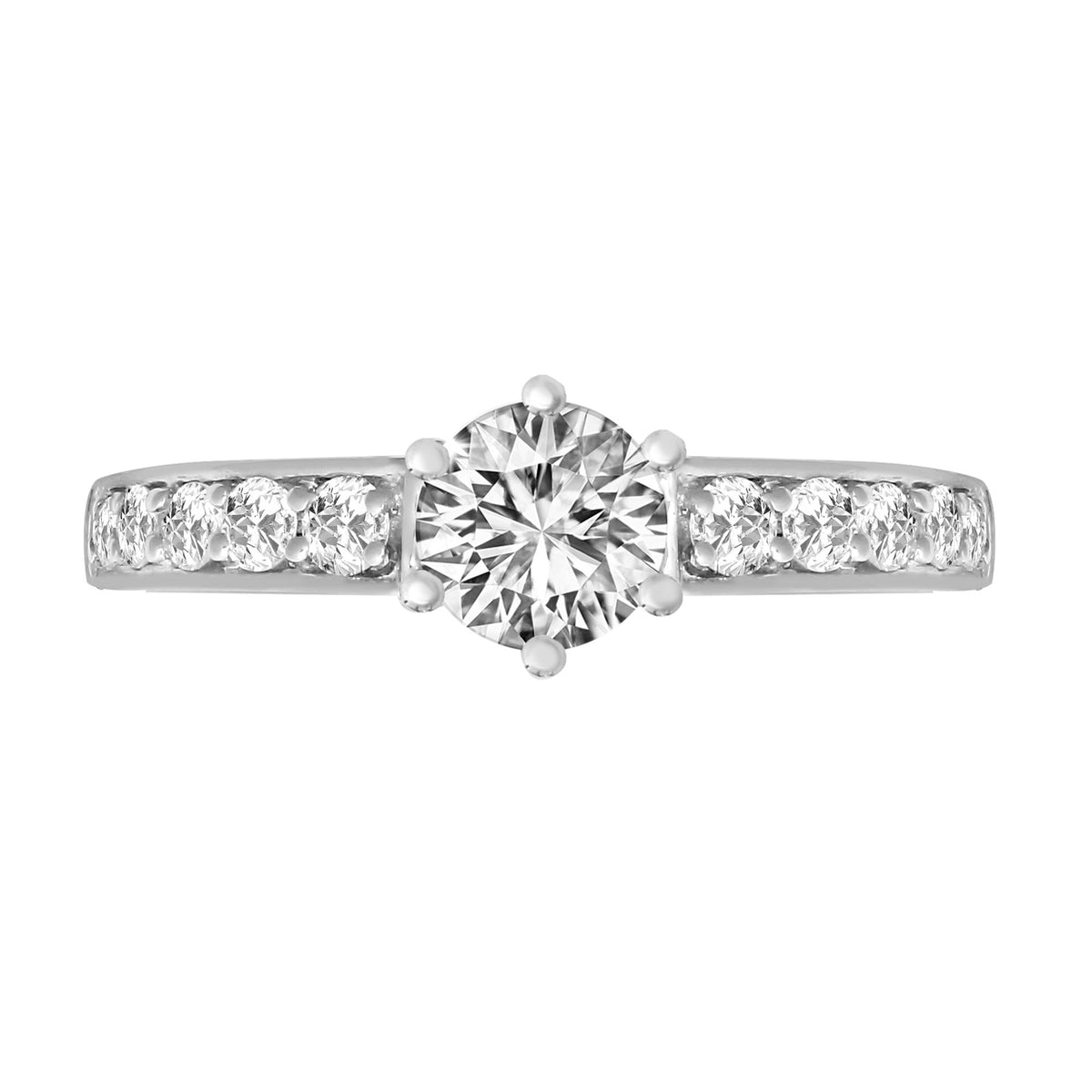 18ct White Gold 25pts Natural Diamond Ring. Fits 50pt – additional view 8