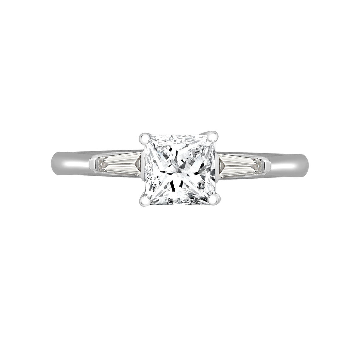 Ring, Weißgold 18 Karat, 0,14 Karat Naturdiamanten, teilmontiert – fasst 1,00 Karat