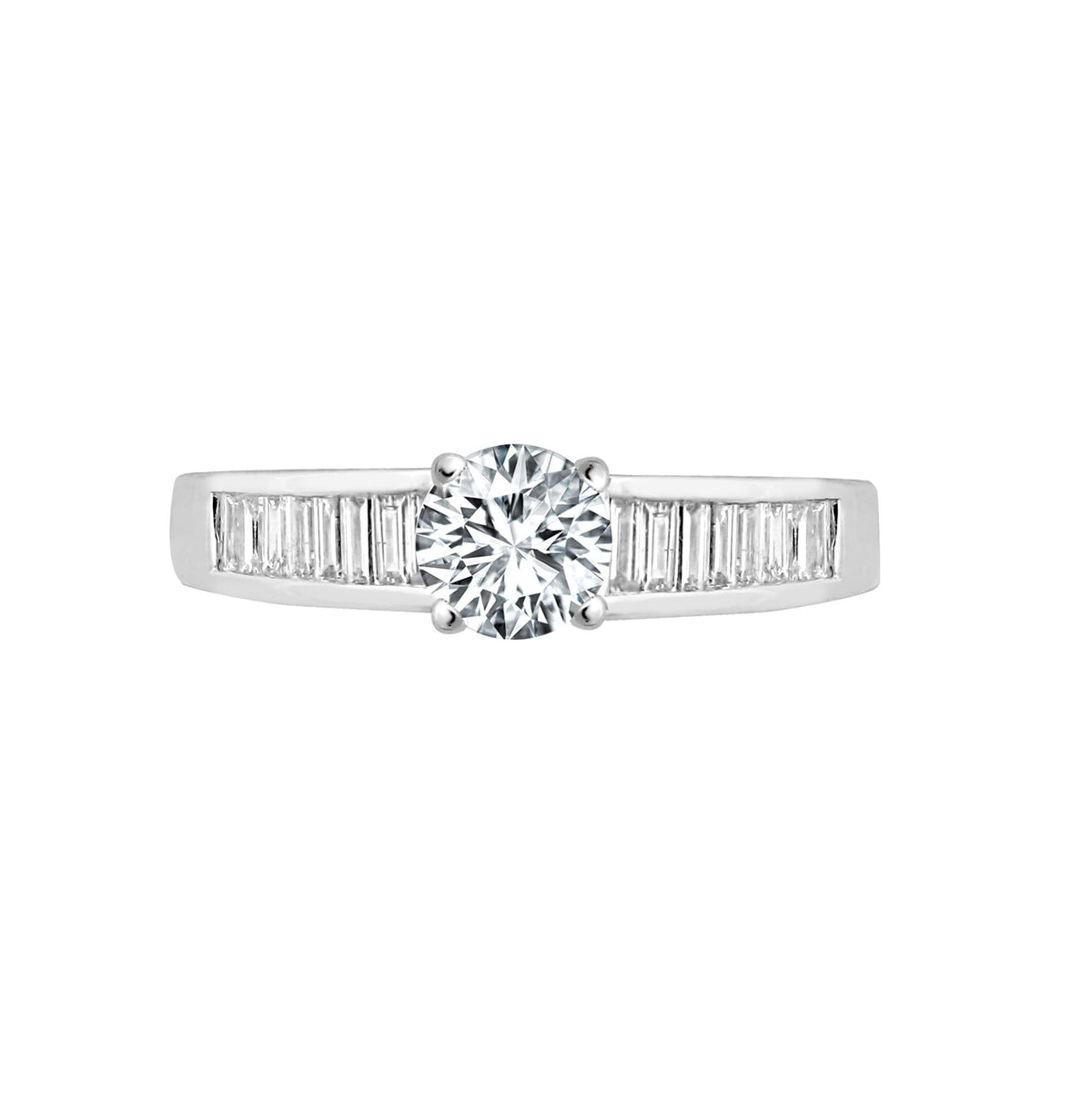 18 Karat Weißgold 0.26 Karat Naturdiamant Halb gefasster Ring - Für 0.25 Karat Diamanten