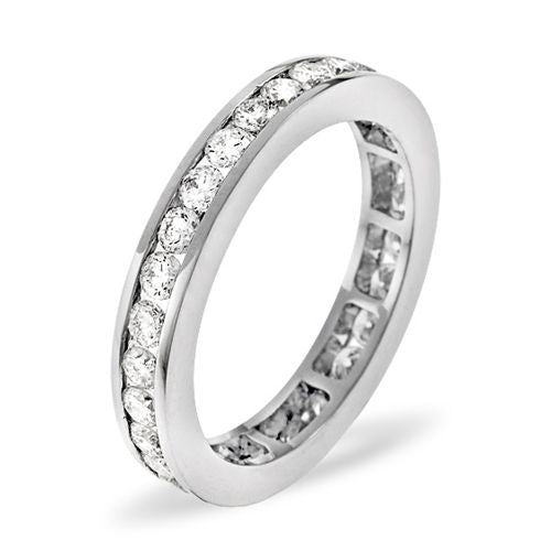 18ct White Gold Channel Set Full Eternity Ring Natural Diamond 1.00ct G VS – Imperial Time