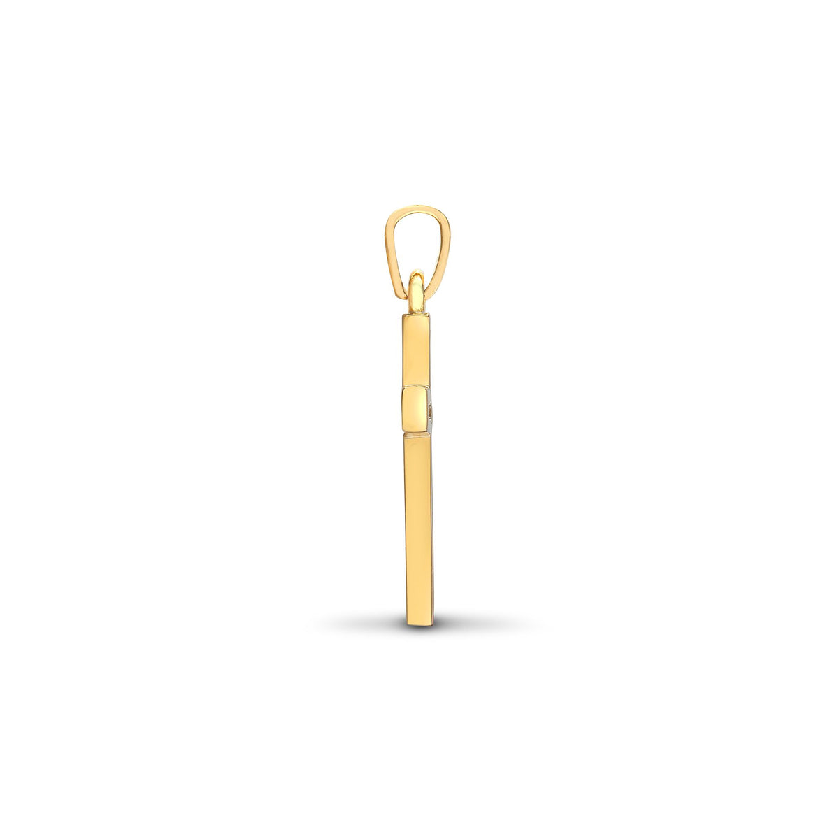 18ct Yellow Gold Natural Diamond Cross – side view