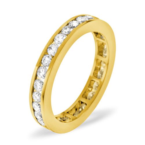 18ct Yellow Gold Channel Set Full Eternity Ring Natural Diamond 1.00ct G VS – Imperial Time