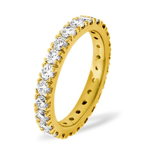18ct Yellow Gold Claw Set Full Eternity Ring Natural Diamond 2.00ct G VS – Imperial Time