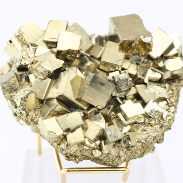 Pyrite Heart Cluster Naturally Terminated Cubes Navajun Spain 675 Natural Mineral Specimen Fine Collectable Cabinet Display Piece