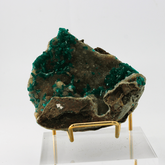 Dioptase Crystal Naturally Terminated Namibia Africa 215 Natural Mineral Specimen Fine Collectable Cabinet Display Piece Geological Interest