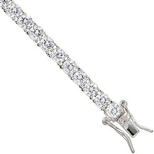Silver 4.2mm Cubic Zirconia Tennis Baby 6" Bracelet