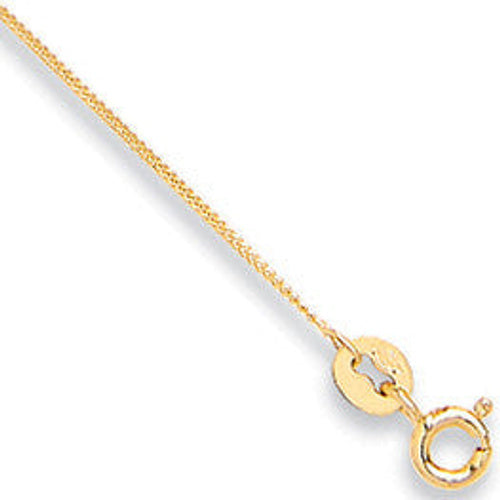 18ct Yellow Gold 0.9mm Curb Chain