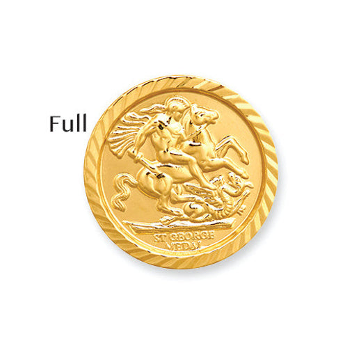 9ct Gold George & Dragon Full SovereignSize Insert – product view
