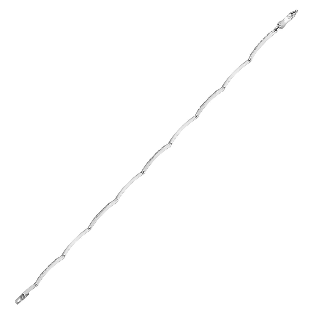 9ct White Gold Natural Diamond Bracelet (9B020) – product view