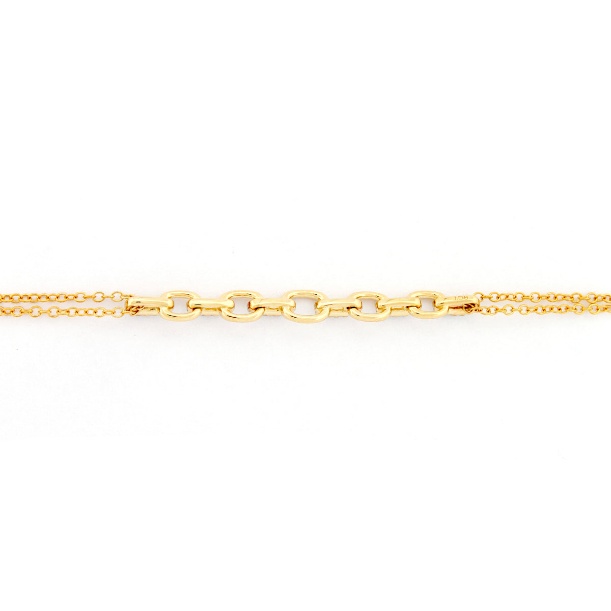 9 Karat Gelbgold Armband mit 0,10 Karat Diamanten