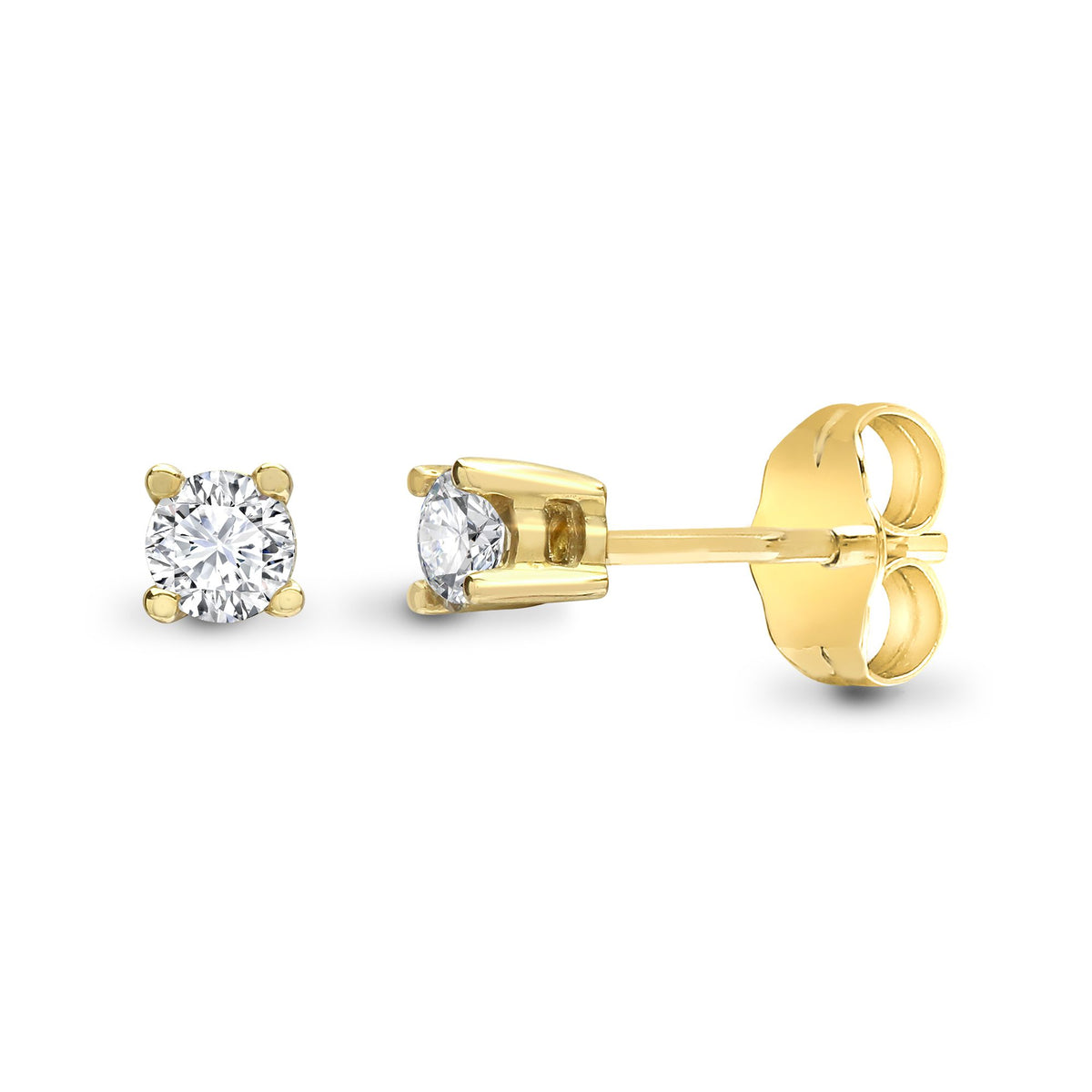 9ct Yellow 10pts Natural Diamond Stud Earrings – Imperial Time