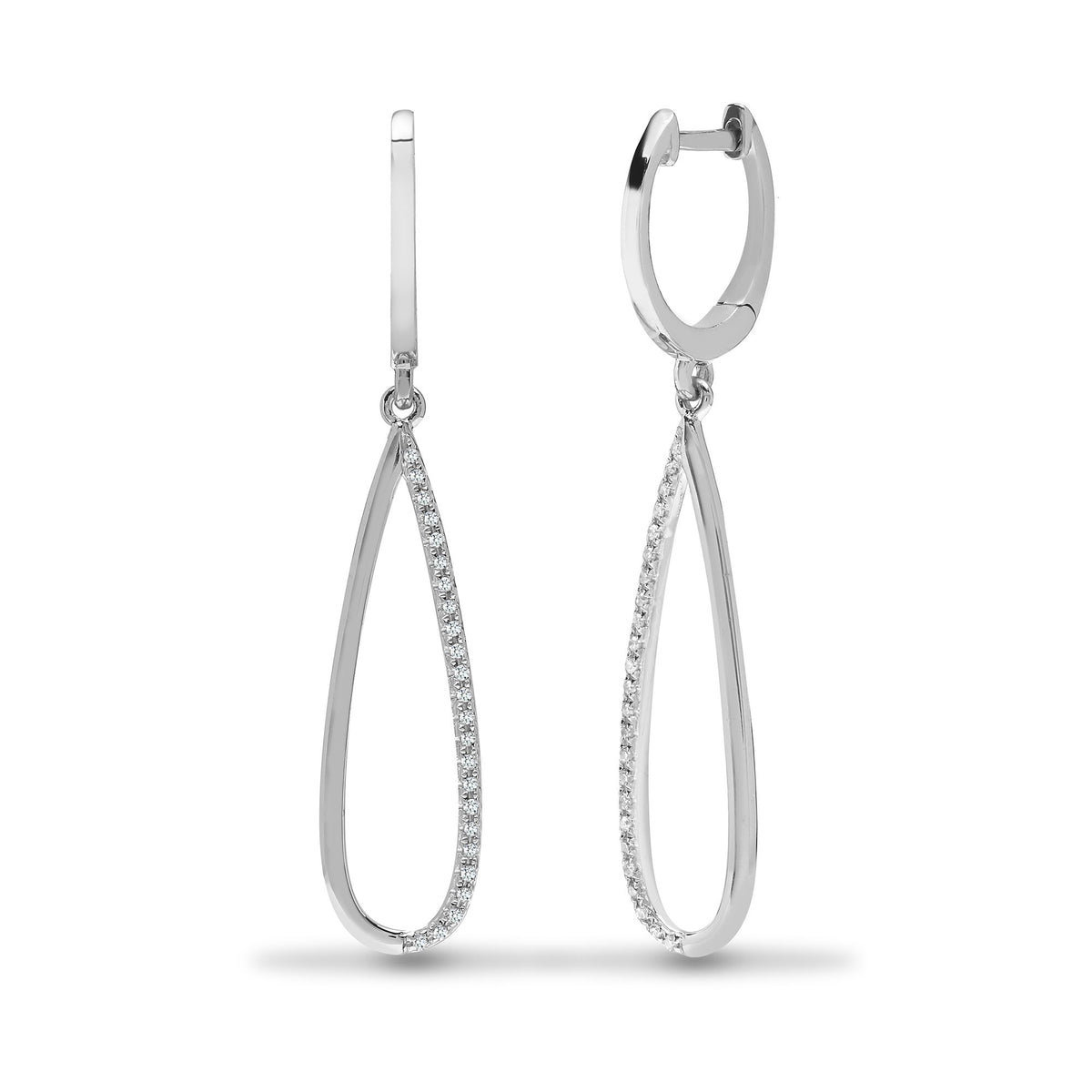 9ct White 14pts Drop Earrings – Imperial Time
