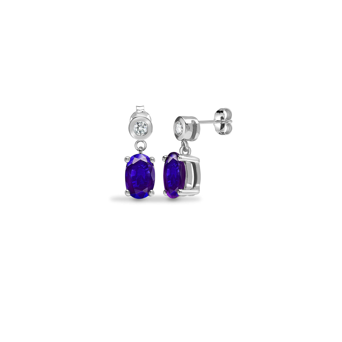 9ct White Dia-7pts Tanz-0.74ct Drop Earrings – Imperial Time