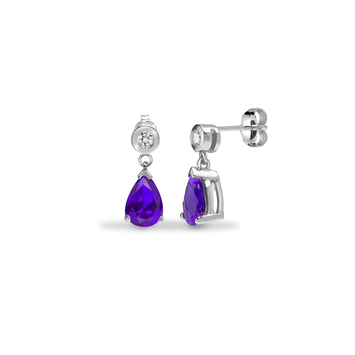9ct White Dia-8pts Tanz-1.20ct Drop Earrings – Imperial Time