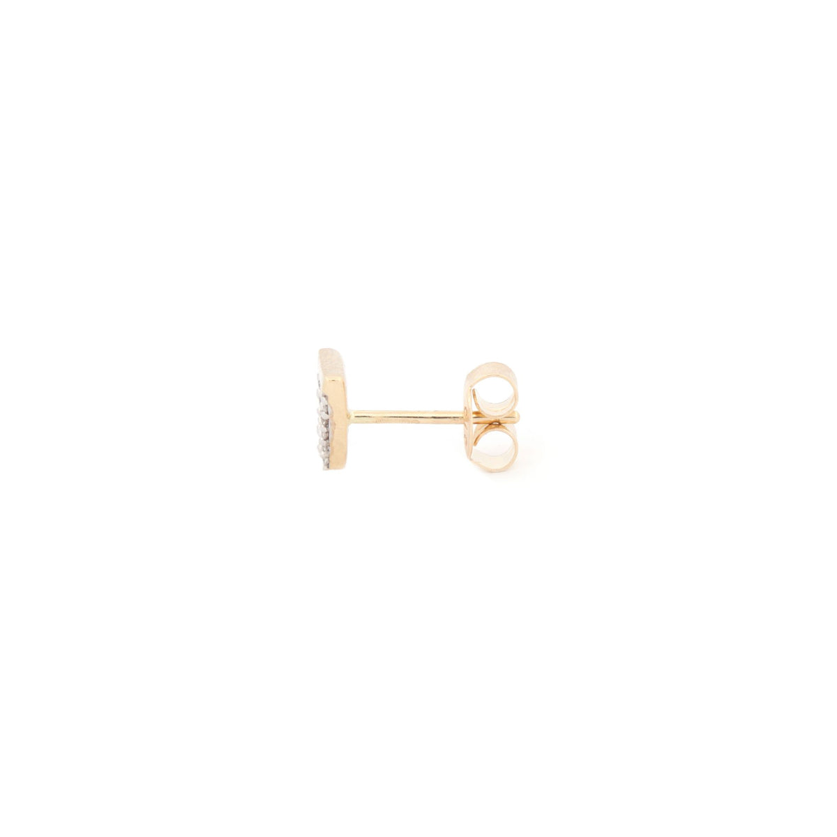 9 Karat Gelbgold 0,06 Karat Diamant Dreieck Ohrringe