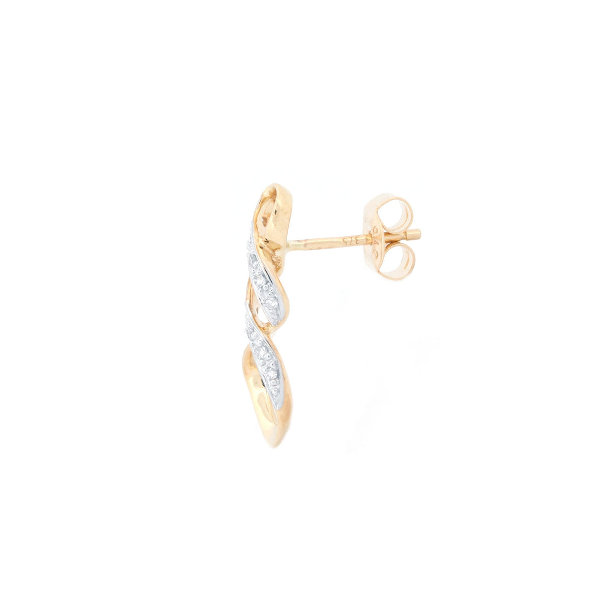 9 Karat Gelbgold 0,10 Karat Diamant Tropfenohrringe