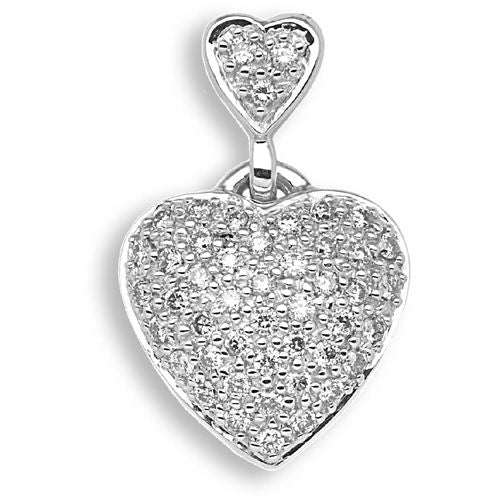 9ct White Gold Natural Diamond Heart Pendant – Imperial Time