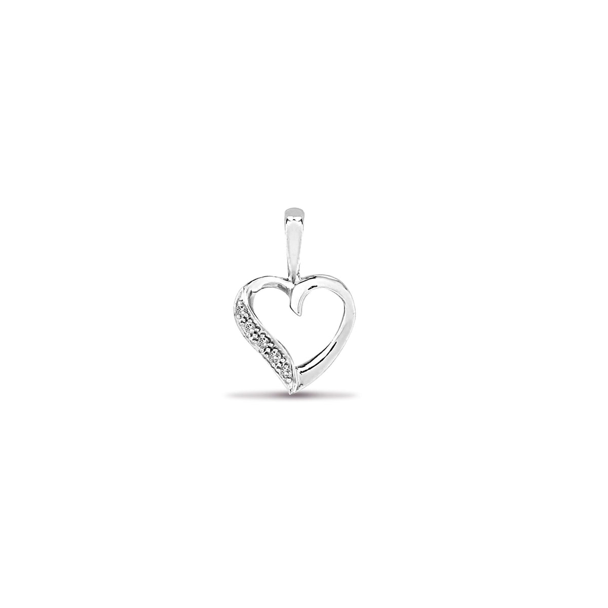 9ct White Gold Natural Diamond Pendant – Imperial Time