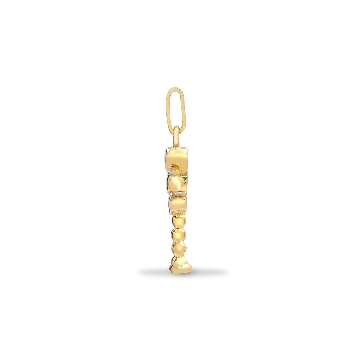 9ct Yellow Gold Natural Diamond Corn dolly Boy Pendant (9P077) – product view