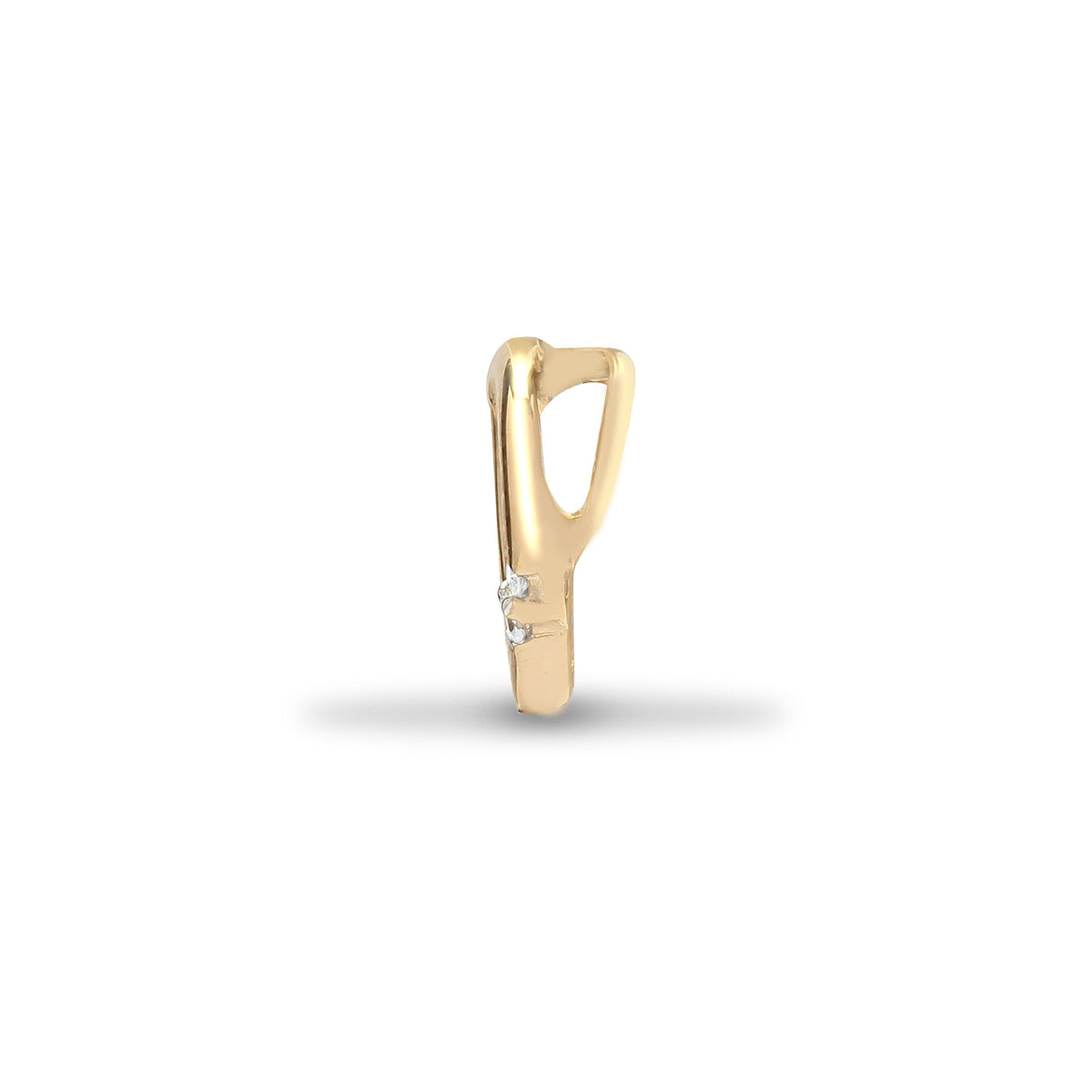 9ct Yellow Gold Natural Diamond Heart Pendant (9P078) – product view
