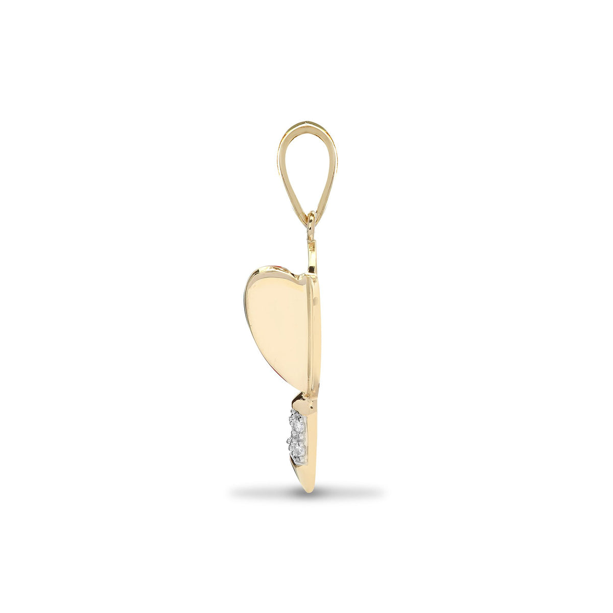 9ct White Gold Natural Diamond Dart Pendant (9P086) – product view
