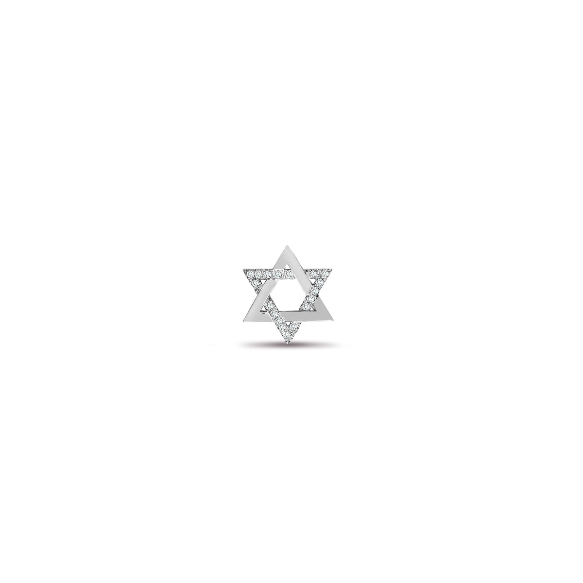 9ct White Gold Natural Diamond Star Of David Pendant – Imperial Time