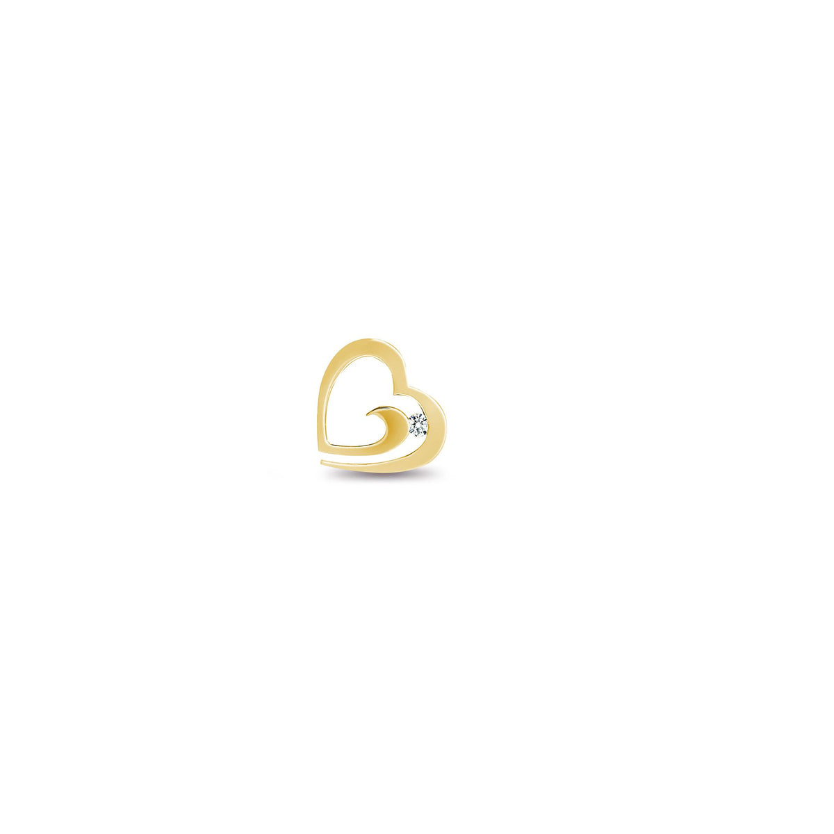 9ct Yellow Gold Natural Diamond Heart Pendant – Imperial Time