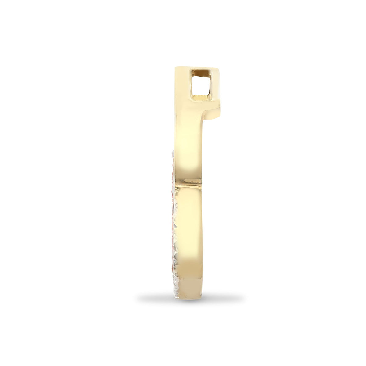 9ct Yellow 0.10ct Natural Diamond 2 Circle Pendant