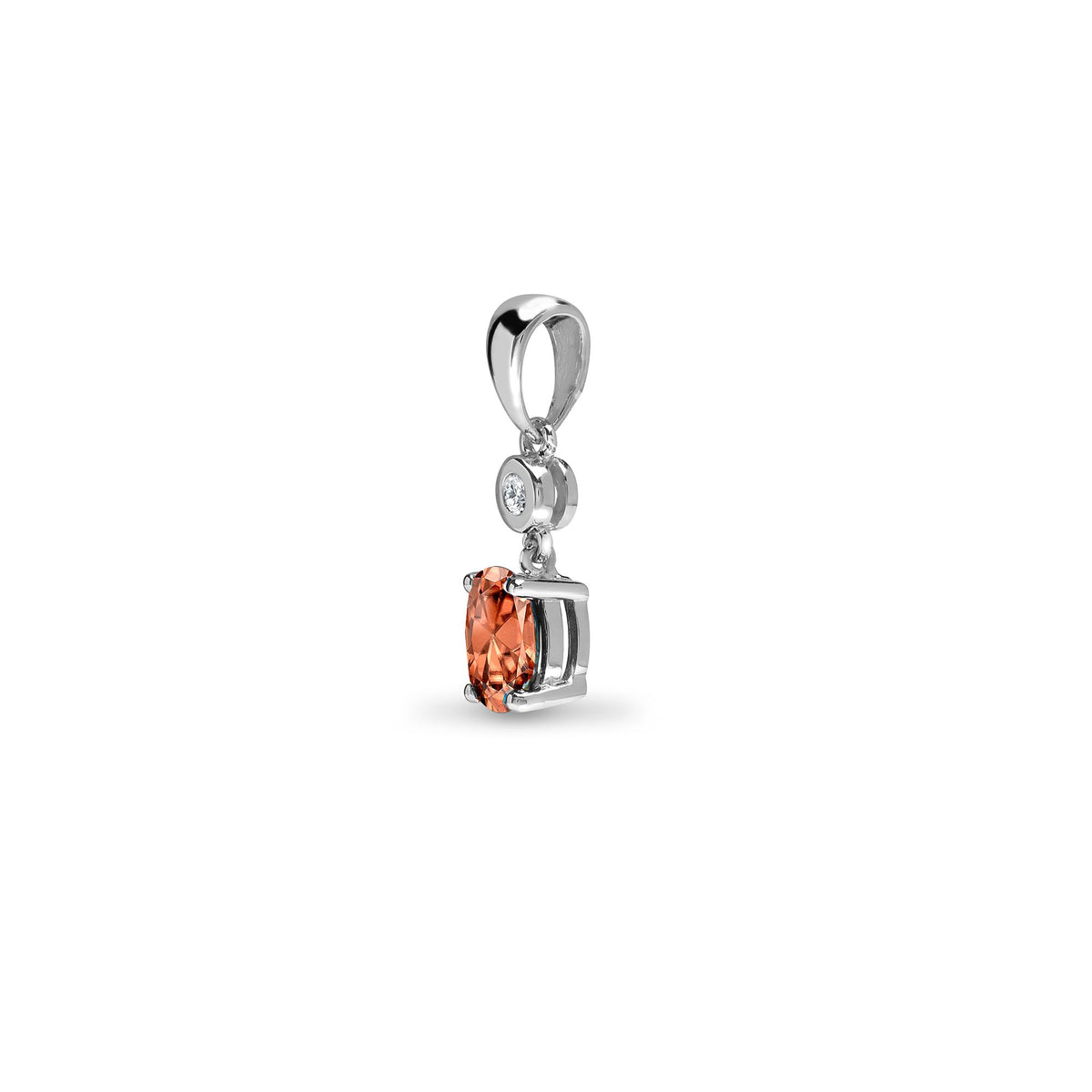 9ct White Dia-4pts Saph-65pts Drop Pendant – additional view 6