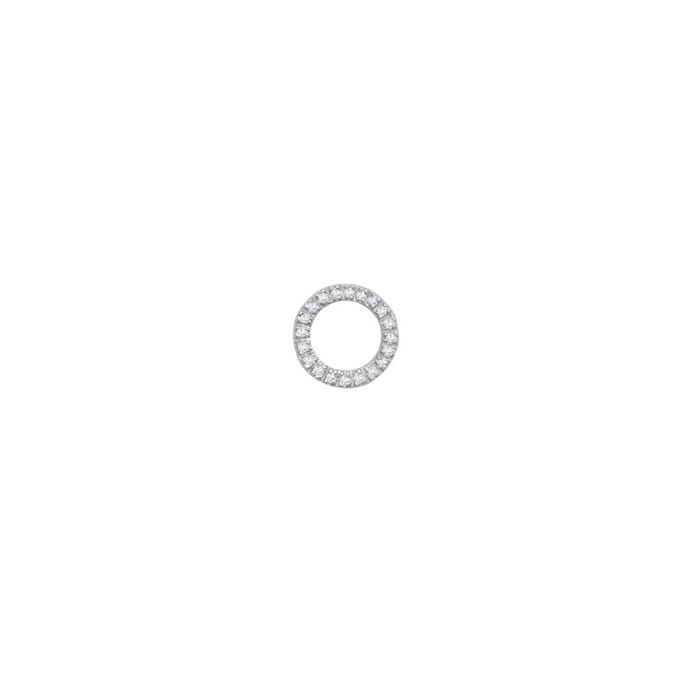 9ct White 0.10ct Natural Diamond Slider Circle Pendant – Imperial Time