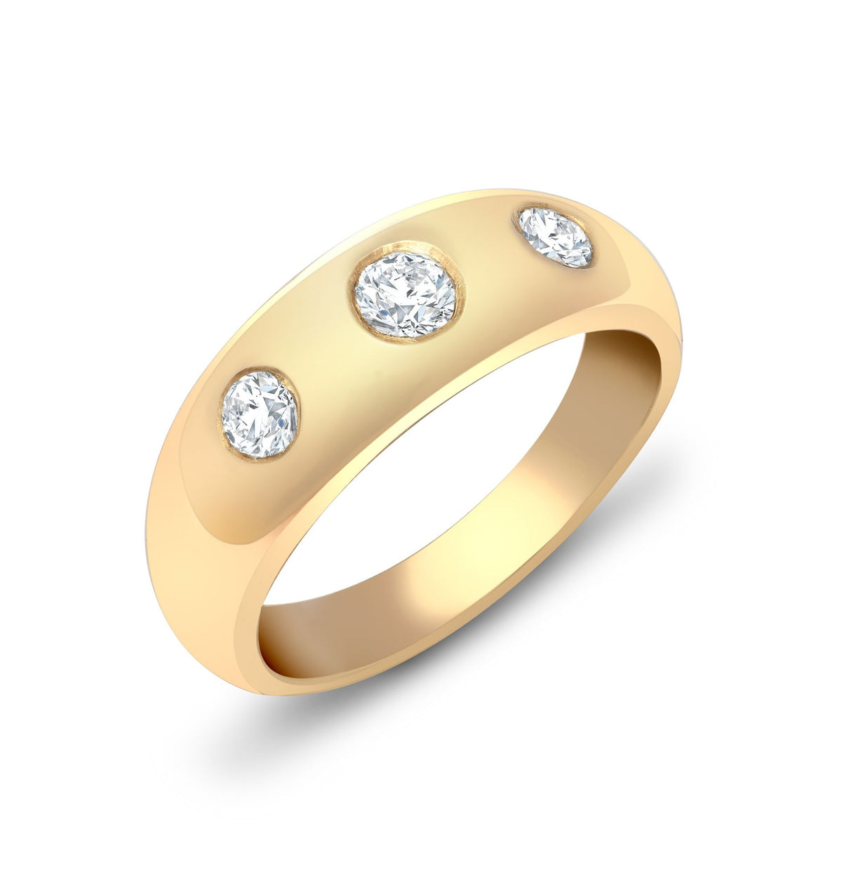 9ct Yellow Gold Natural Diamond Ring – Imperial Time