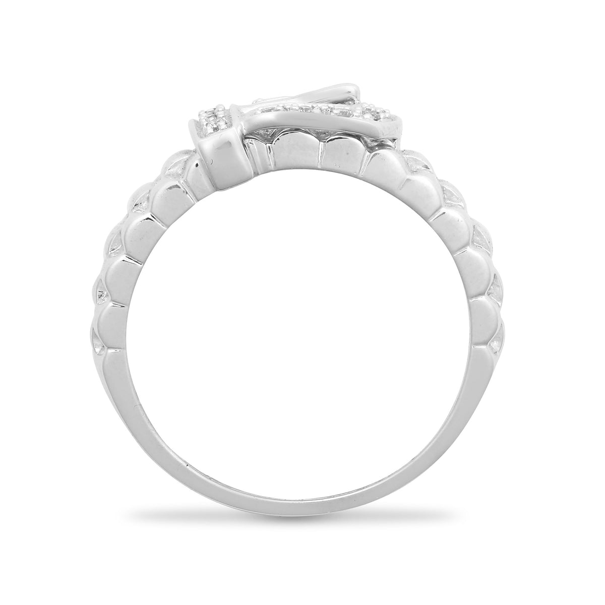 9ct White Gold Natural Diamond Ring (9R252) – product view