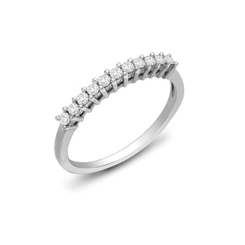 9ct White Gold Natural Diamond Ring – Imperial Time