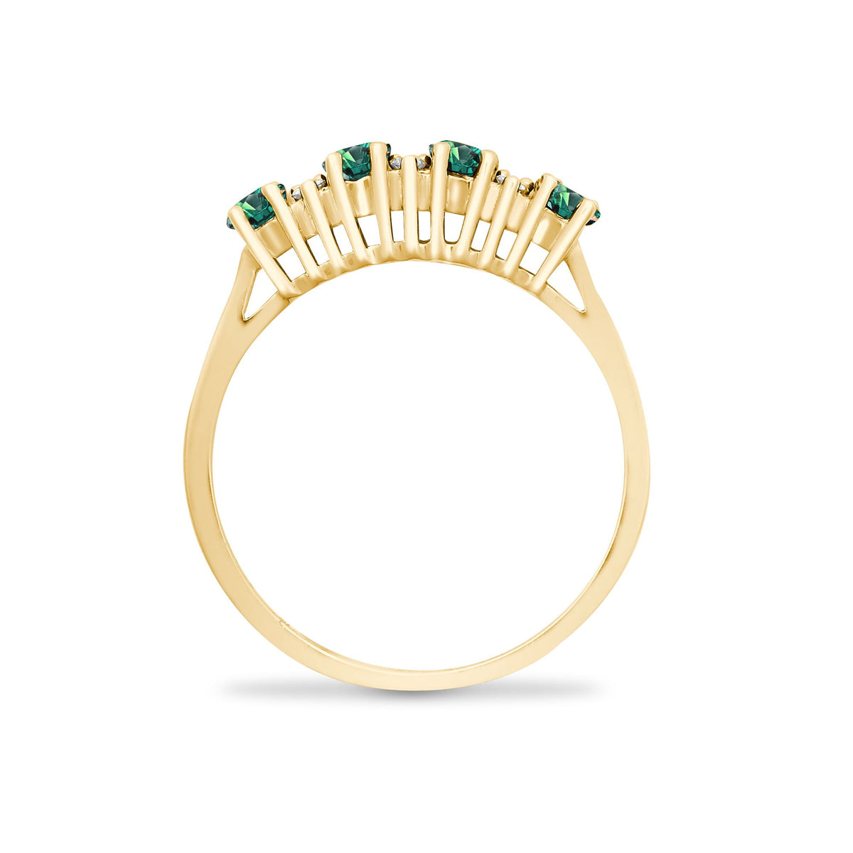 9ct Yellow Gold Natural Diamond 12pts & Ruby 92pts Ring (9R391) – product view
