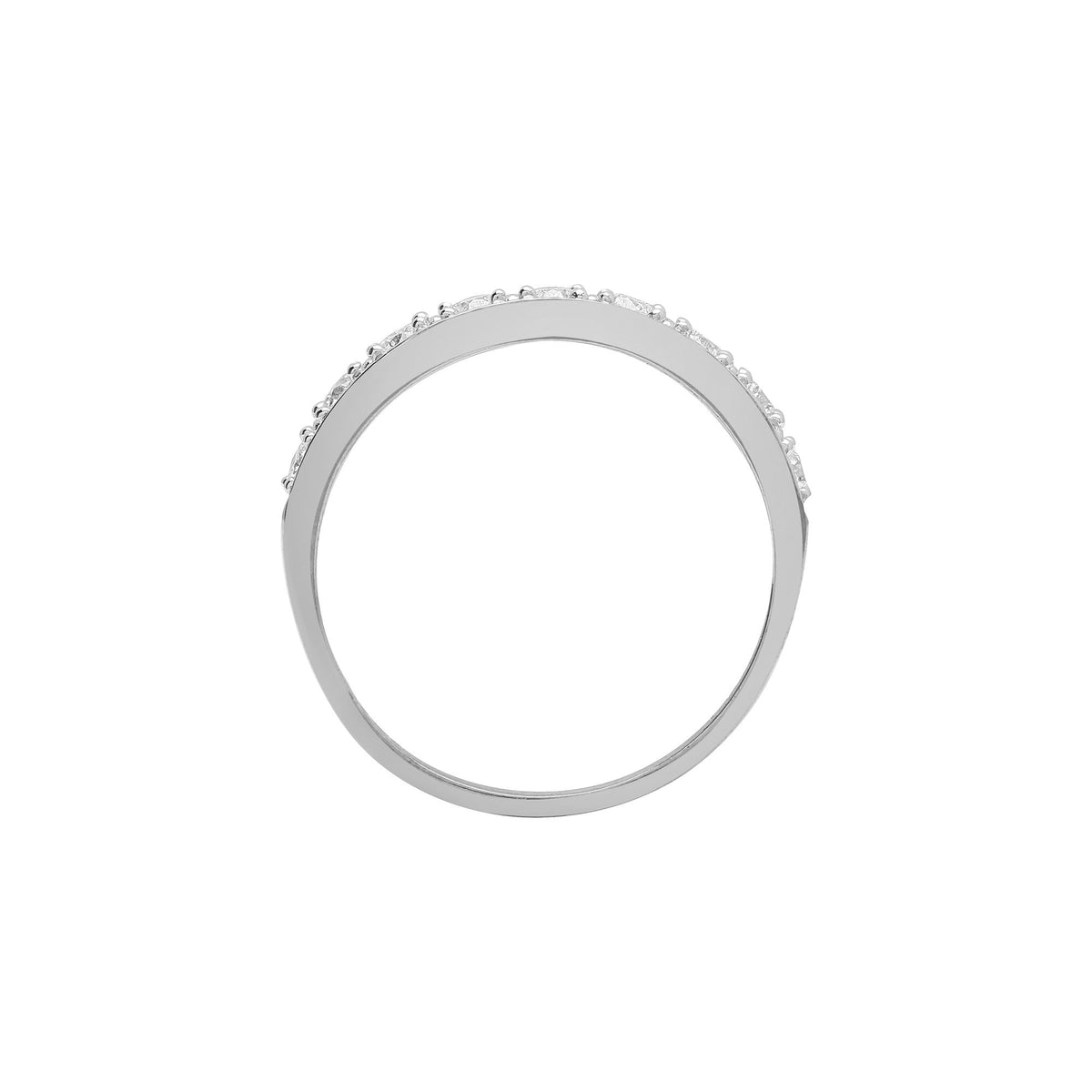 9ct White Gold Half Eternity Natural Diamond Ring (9R480) – product view