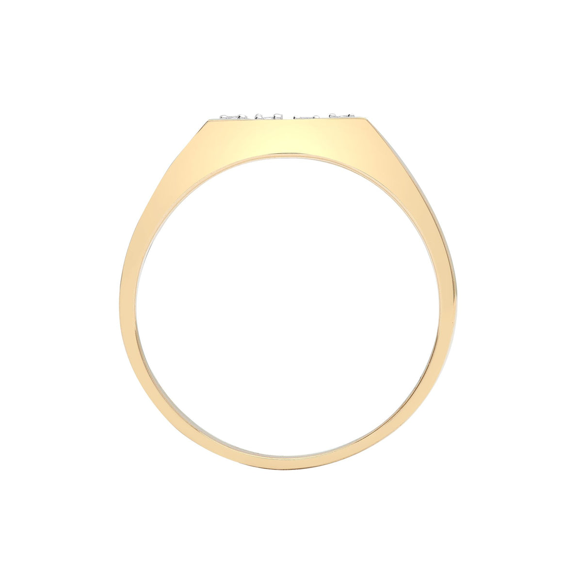 9ct Yellow Gold Gents Natural Diamond Ring (9R515) – product view