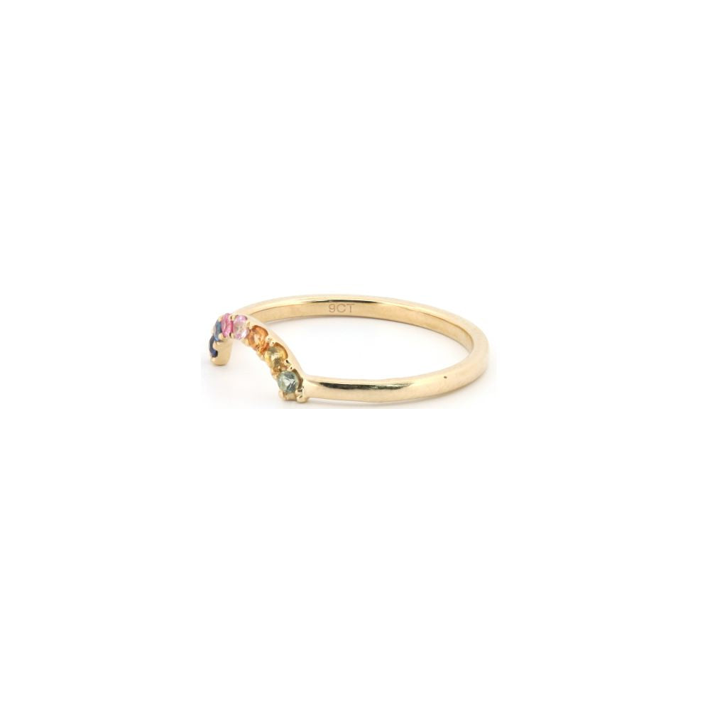 9ct Yellow 0.15ct Rainbow Saph Ring (9R675) – product view