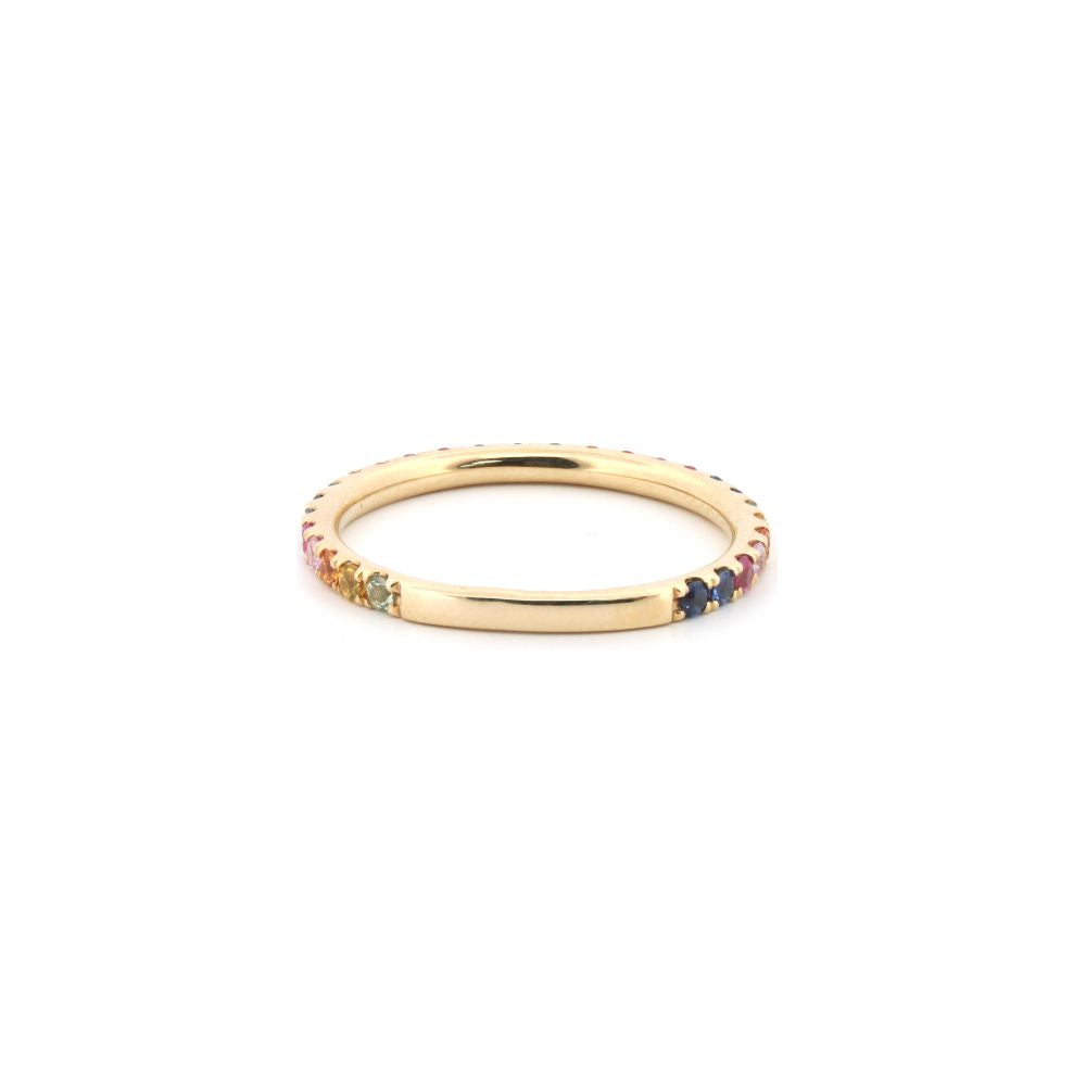 9ct Yellow 0.68ct Rainbow Saph 3/4 ET Ring (9R676) – product view