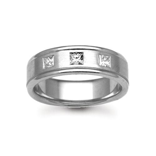 9ct Gold White Natural Diamond Rubover set Wedding Ring – Imperial Time