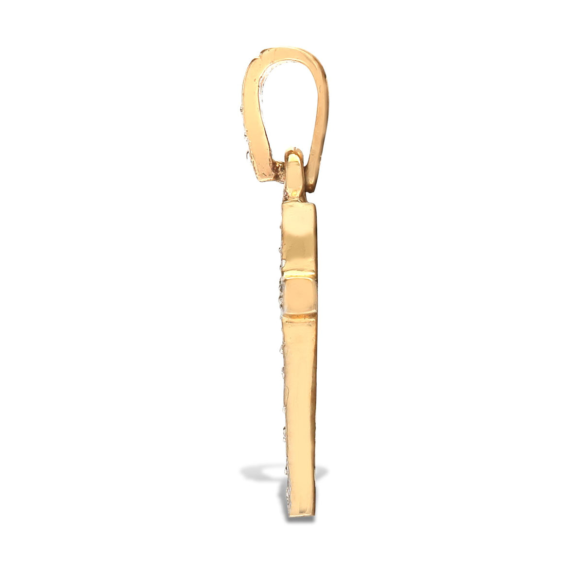 9ct Yellow Gold Natural Diamond Cross (9X001) – product view
