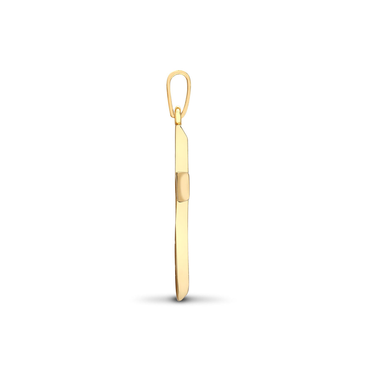 9ct Yellow Gold Natural Diamond Cross – side view