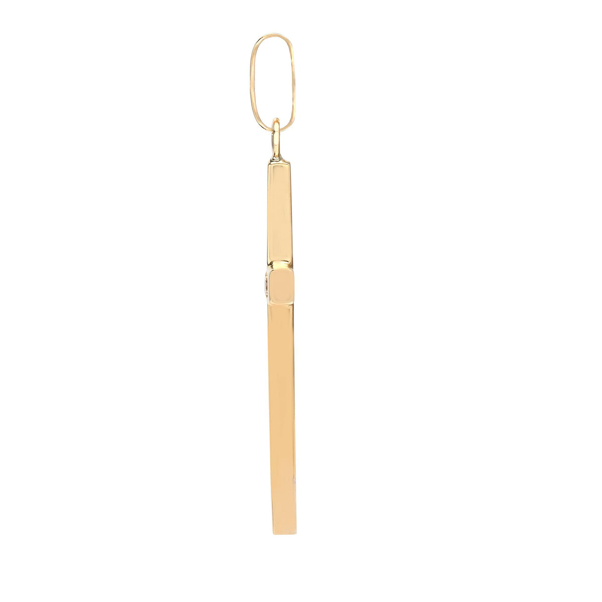 9ct Yellow Gold Natural Diamond Cross – detail view