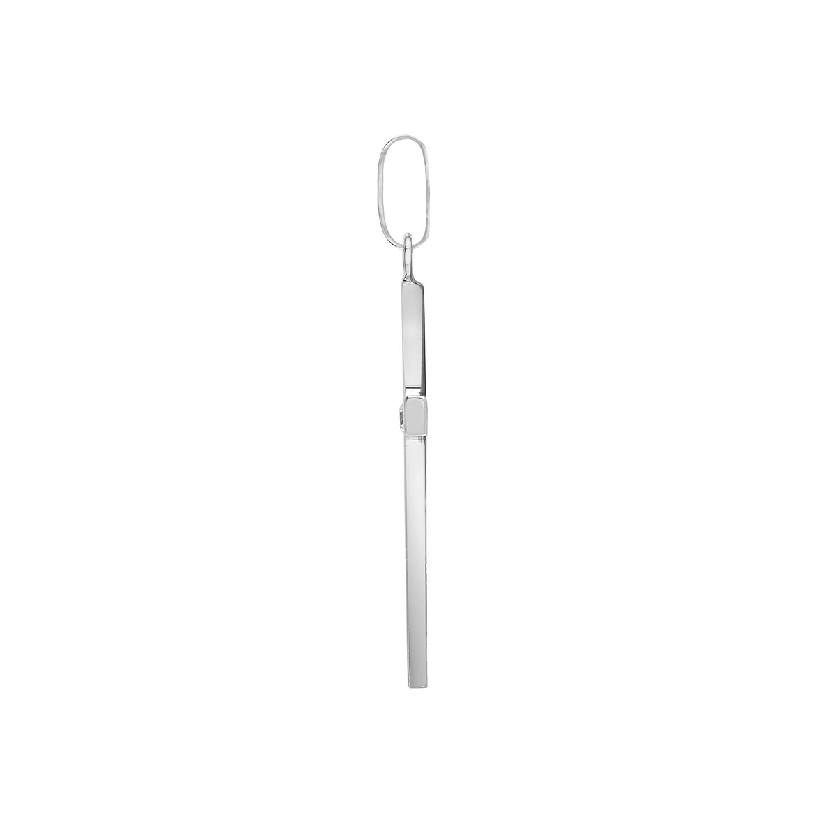 9ct White Gold Natural Diamond Cross – detail view
