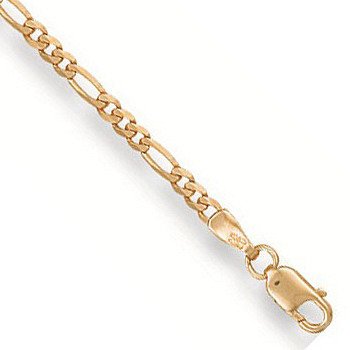 Yellow Gold Figaro Anklet