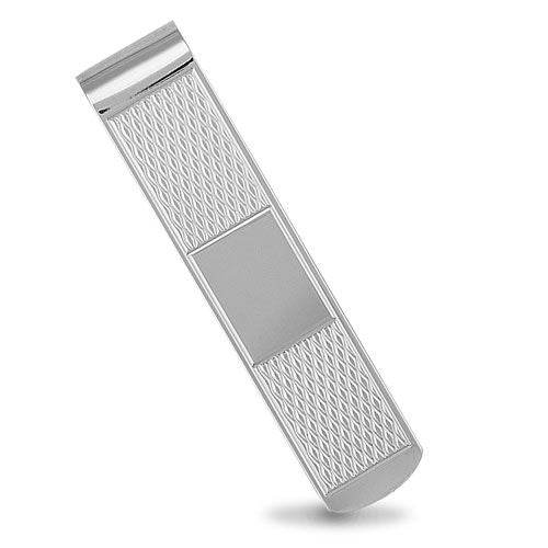 925 Sterling Silver Natural Diamond Pattern Money Clip – Imperial Time