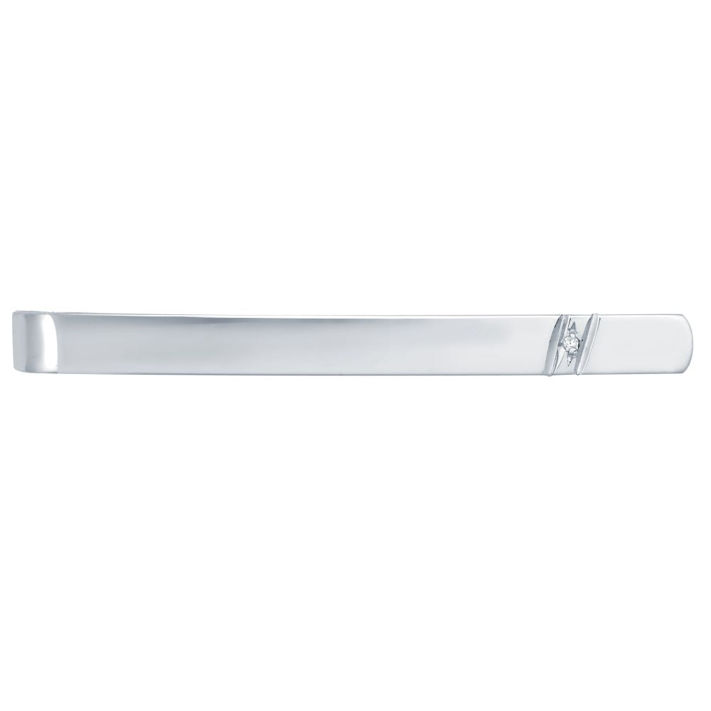 925 Silver Natural Diamond Set Tie Slide – Imperial Time